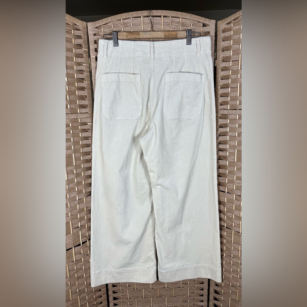 Anthropologie Maeve The Colette Corduroy Crop Wide-Leg Pants - Size 30 - Picture 6 of 12